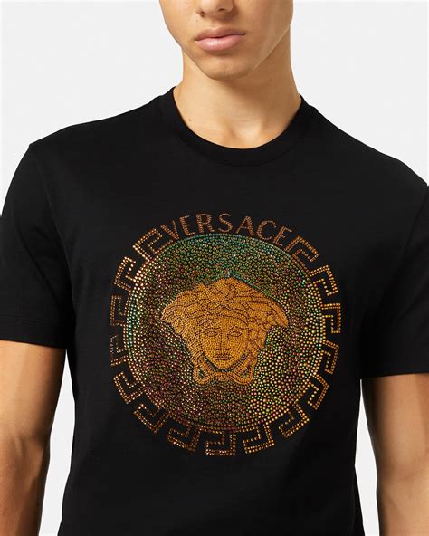 versace logo t shirt price|versace medusa t shirt.